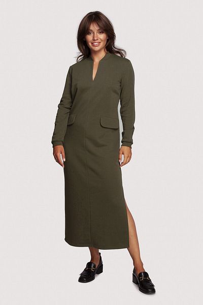 BEWEAR Rochie maxi cu decolteu in V si buzunare