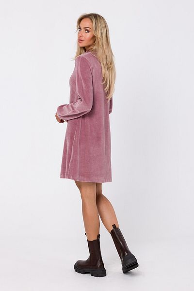 Made of Emotion Velour dress with a V-neck