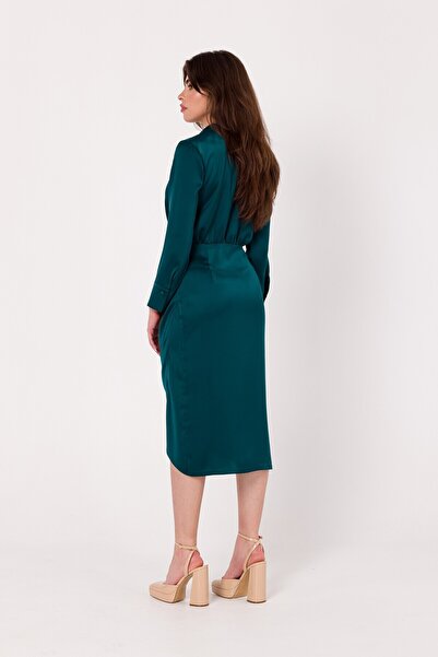 Makover Yakası sarılı elbise