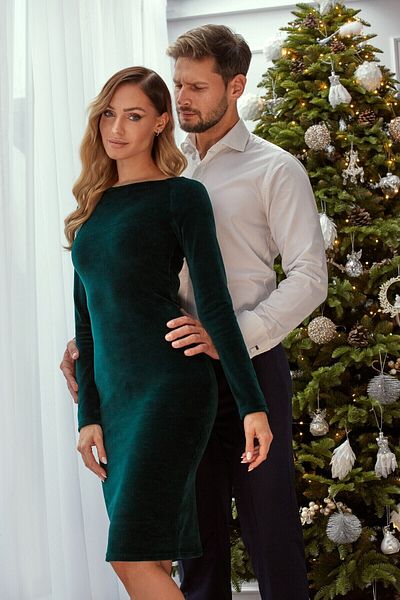 Made of Emotion Velour pencil dress