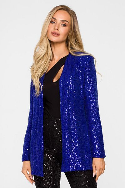 Made of Emotion Düğmesiz pullu blazer