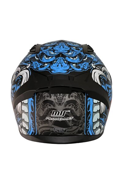 MTS M-801 MYTY BLUE GÜNEŞ VİZÖRLÜ KASK (SİYAH CAMLI)