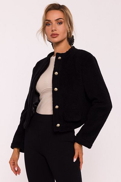 Made of Emotion Kısa teddy örgü blazer