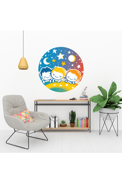 KOSS Dijital Autocolant rotund cu animație pentru copii drăguți, autocolant î...