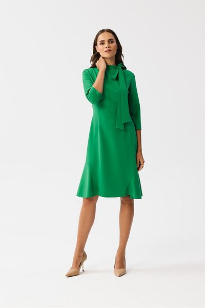 Stylove Dress with a tie at the neck