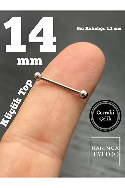 Karınca Piercing Düz Şerit Çubuk Conch Yanak Bridge Kulak Göğüs Ucu Nipple Pi...