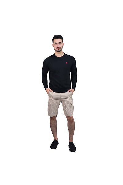 Giordano Men’s Cotton Polyester French Terry Crew Neck Sweatshirt
