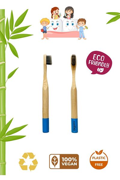 Egeflora Bamboo Toothbrush Kids Blue