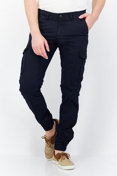 Nautica Men Slim Fit Plain Cargo Pants, Navy