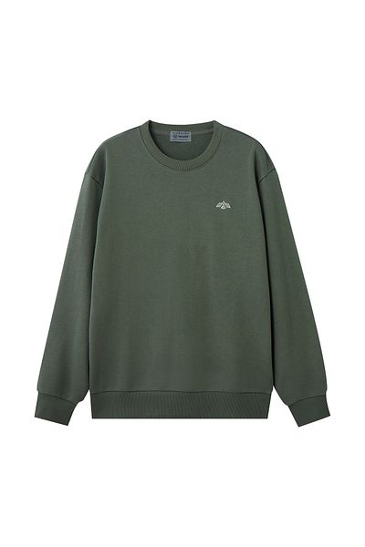 Giordano Giordano Men's French Terry Crew Neck Long Sleeve Sweat Shirt