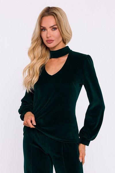 Made of Emotion Velour blouse with a halter neckline