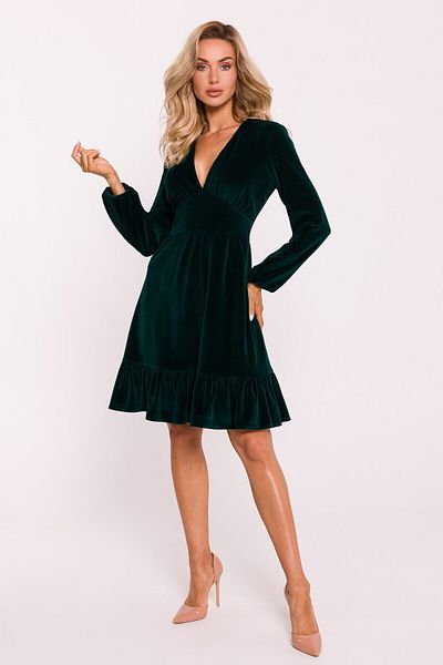 Made of Emotion Velour dress with a yoke
