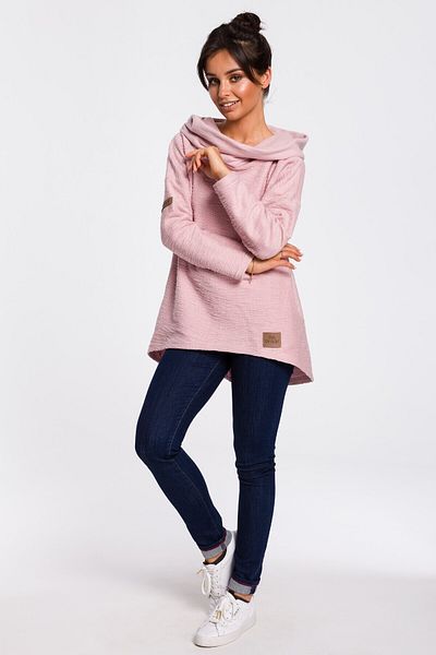 BEWEAR Sweatshirt with a wide collar and hood