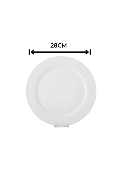 Dania A set of circular porcelain eating plates / 6 pieces