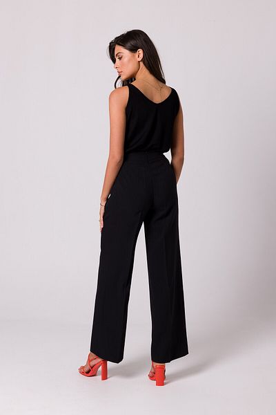 BEWEAR Wide-leg trousers with a crease and decorative buttons