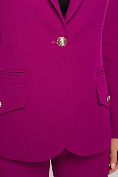 Makover Blazer elegant cu nasturi decorativi