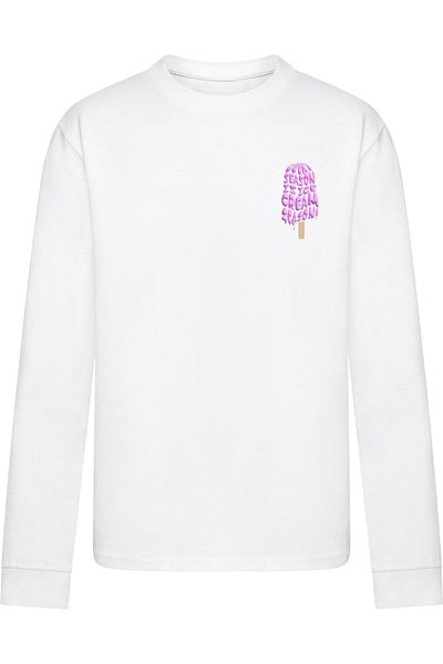 Merchcode Kinder Eiscreme-Saison - Langarmshirt