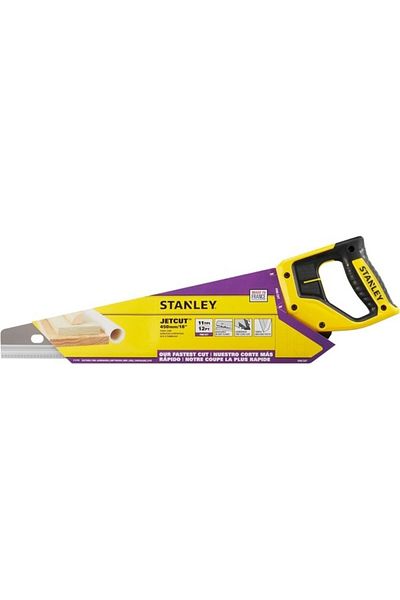 Stanley 11TPI Jet-Cut Induction-Hardened Teeth Fine Handsaw 18inch