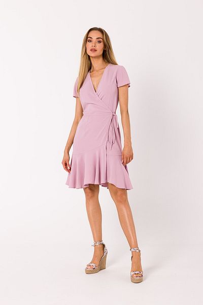 Made of Emotion Wrap summer dress embellished with a bottom frill - easy to style, comfortable to wear.