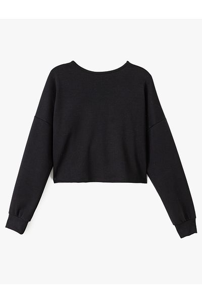 Koton Tricou sport cu mânecă lungă în amestec modal cu detaliu la spate