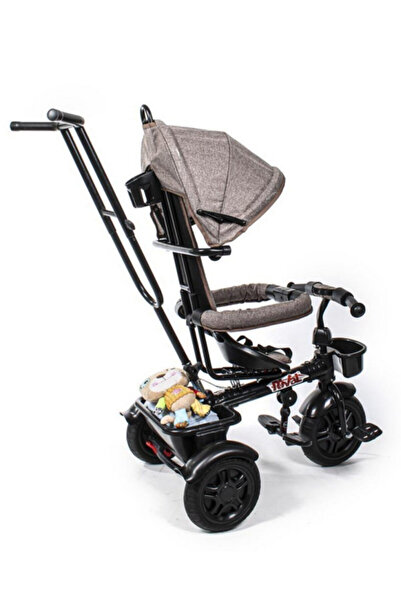 babydoor Siyah Hiper Bike Üç Tekerlekli Tenteli Ebeveyn Kontrollü Çocuk Bisik...