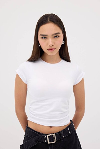 Addax Μπλουζάκι με συμπιεσμένα πλαϊνά B3939-j5