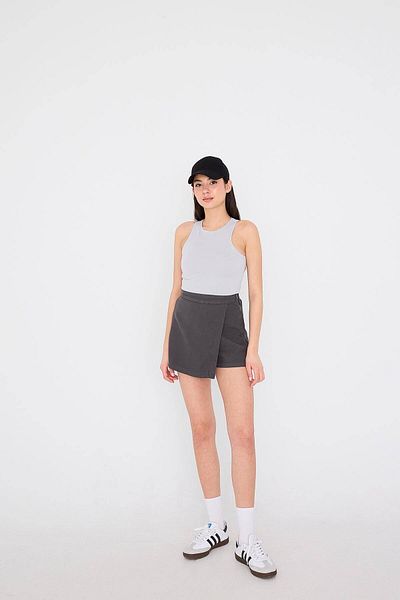 Addax Side Zippered Short Skirt Ş4886-W3