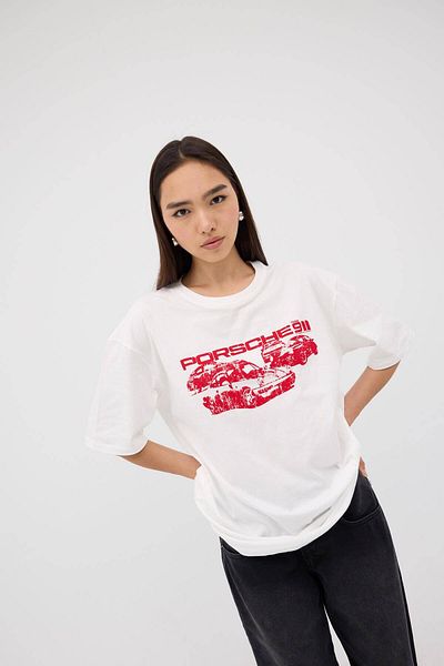 Addax Μπλουζάκι Porsche Printed Oversize P10240-b6