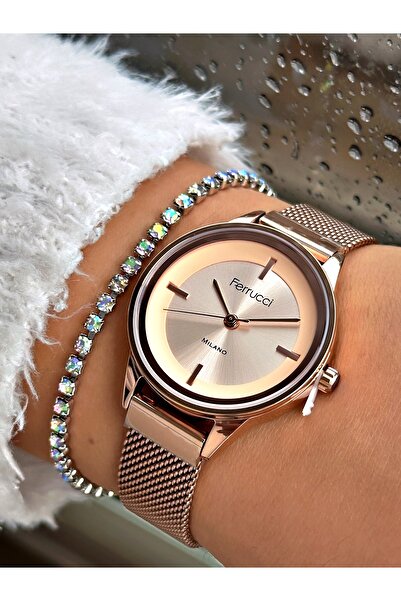 Ferrucci FERRUCCİ ROSE HASIR KADIN KOL SAATİ