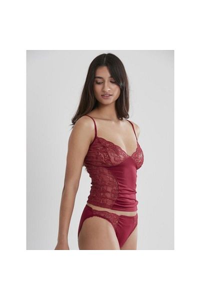 Lonca Tekstil Women's Tank Top with Lace Detail on the Side