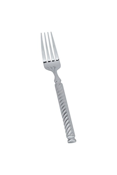 Alsaif Gallery Al Saif Gallery steel fork set, 6 pieces, engraved - silver