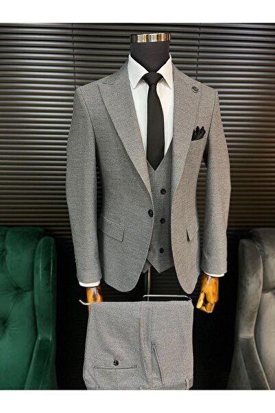 Terziayhan Dobby Gray Slimfit Suit