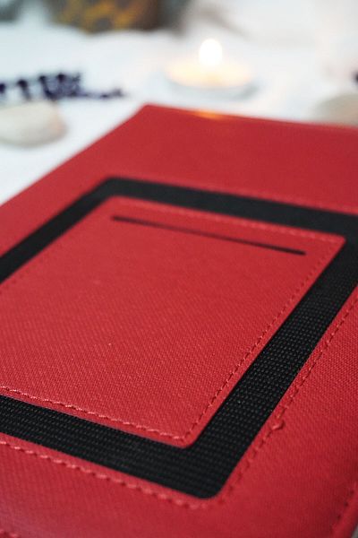 markcat Caiet cu linii cu copertă din piele termică cusută (15x21 cm)