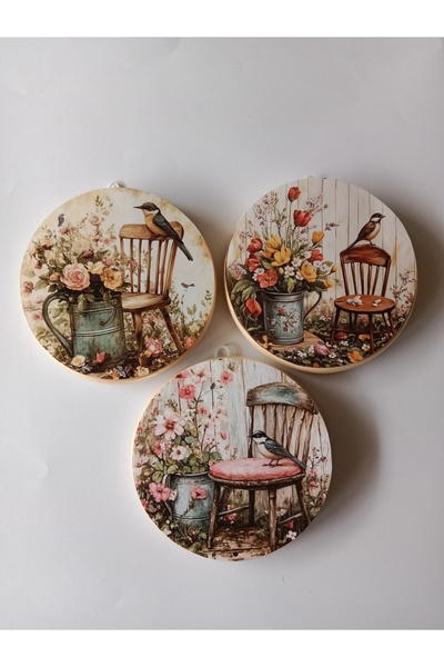 ZeyMin Art Mutfak Temalı 3 lü Duvar Süsü