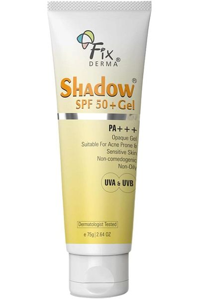 FixDerma Shadow Sunscreen SPF 50+ Gel, Oily Skin, UVA/UVB Protection, Non-Greasy, 75g.