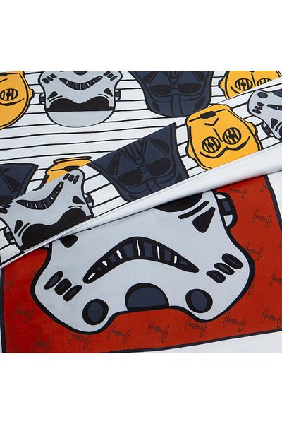 Disney Collection Set lenjerie de pat reversibil Disney Home Star Wars 135x200 - fata de perna 80x80 - Renforce super moale 100%