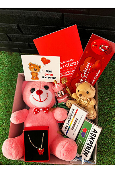 lenostra Sevgiliye Hediye Pembe Ayıcığın Aşk Dolu Hediye Kutusu - Sevgiliye D...