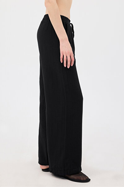Addax PN13473-J8 Model Elastic Waist Wide Leg Trousers