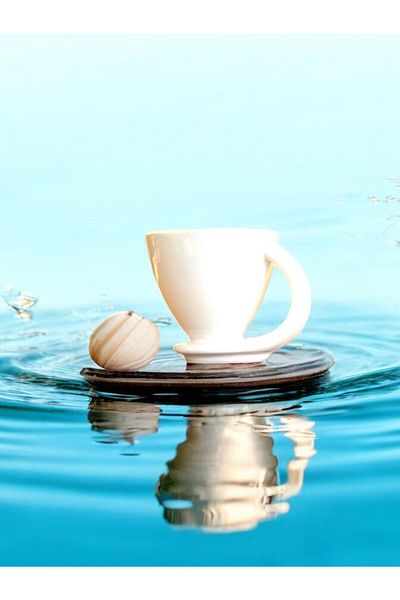 AYMETA Set of 2 Ceramic Turkish Coffee and Espresso Cups