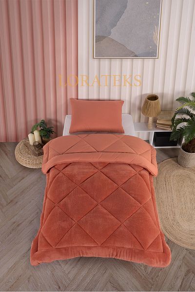 Lorateks Elisa Wellsoft Single Luxury Quilt Set - Sleeping Set with Double Sided Pillow and Case