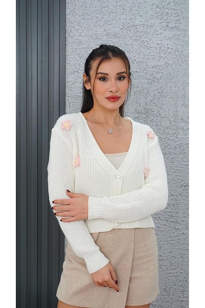 Neva Wear White Floral Cardigan