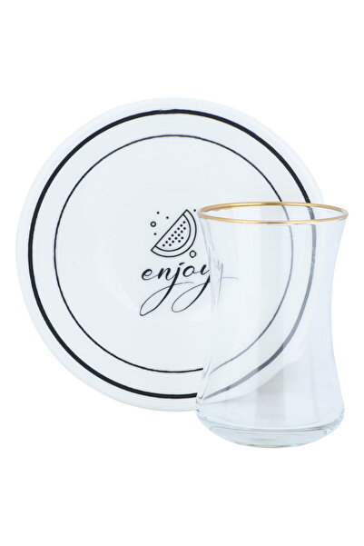 ALSAIF Al Saif Gallery glass tea set, two pieces - transparent