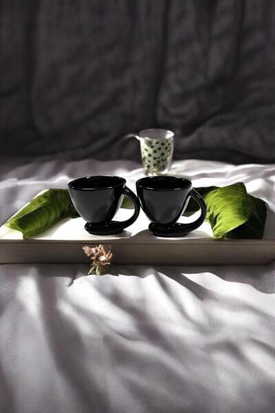 AYMETA Set of 2 Ceramic Turkish Coffee and Espresso Cups