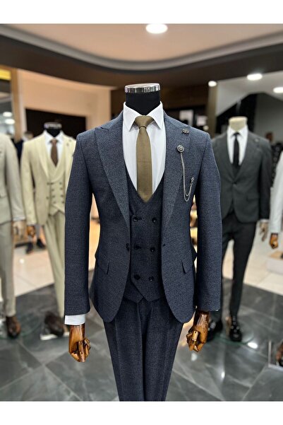 Terziayhan Dobby Navy Blue Suit