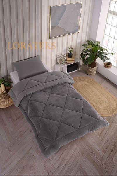 Lorateks Elisa Wellsoft Single Luxury Quilt Set - Sleeping Set with Double Sided Pillow and Case