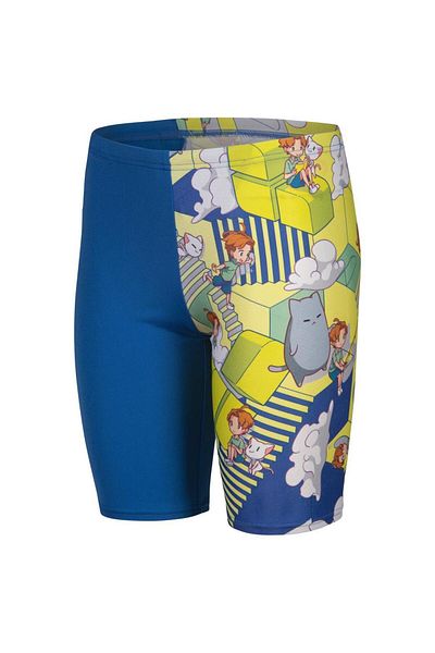 ARENA Boy's Arena Fantasize Swim Jammer - Multi Gray Royal