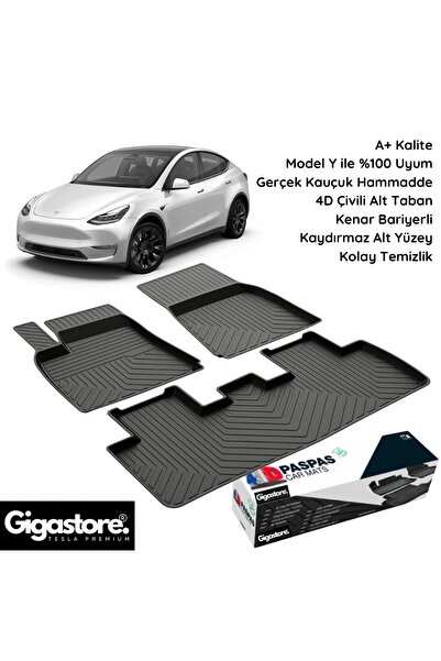TESLA MODEL Y 4D KAUÇUK PASPAS SETİ