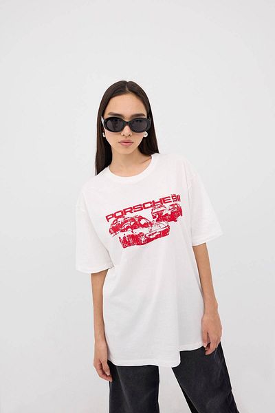 Addax Μπλουζάκι Porsche Printed Oversize P10240-b6