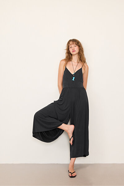 Addax Sırtı Çapraz Askılı Modal Tulum Tlm16284-s5s6