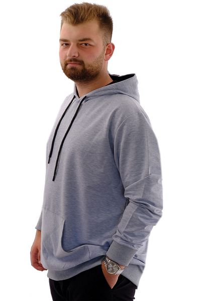 ModeXL Ανδρικό φούτερ Basic - Mode XL, Μεγάλο μέγεθος, Κουκούλα, Τσέπη Καγκουρό, Grimelange U24166